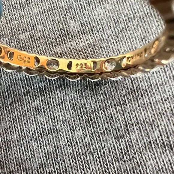 Epiphany Diamonique CZ eternity band. .925 rose gold clad. Size 11. - Picture 3 of 5